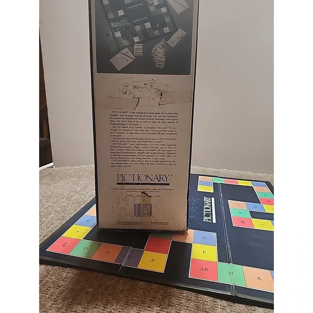 Pictionary Game of Quick Draw First Edition 1985 Missing 2 Dice